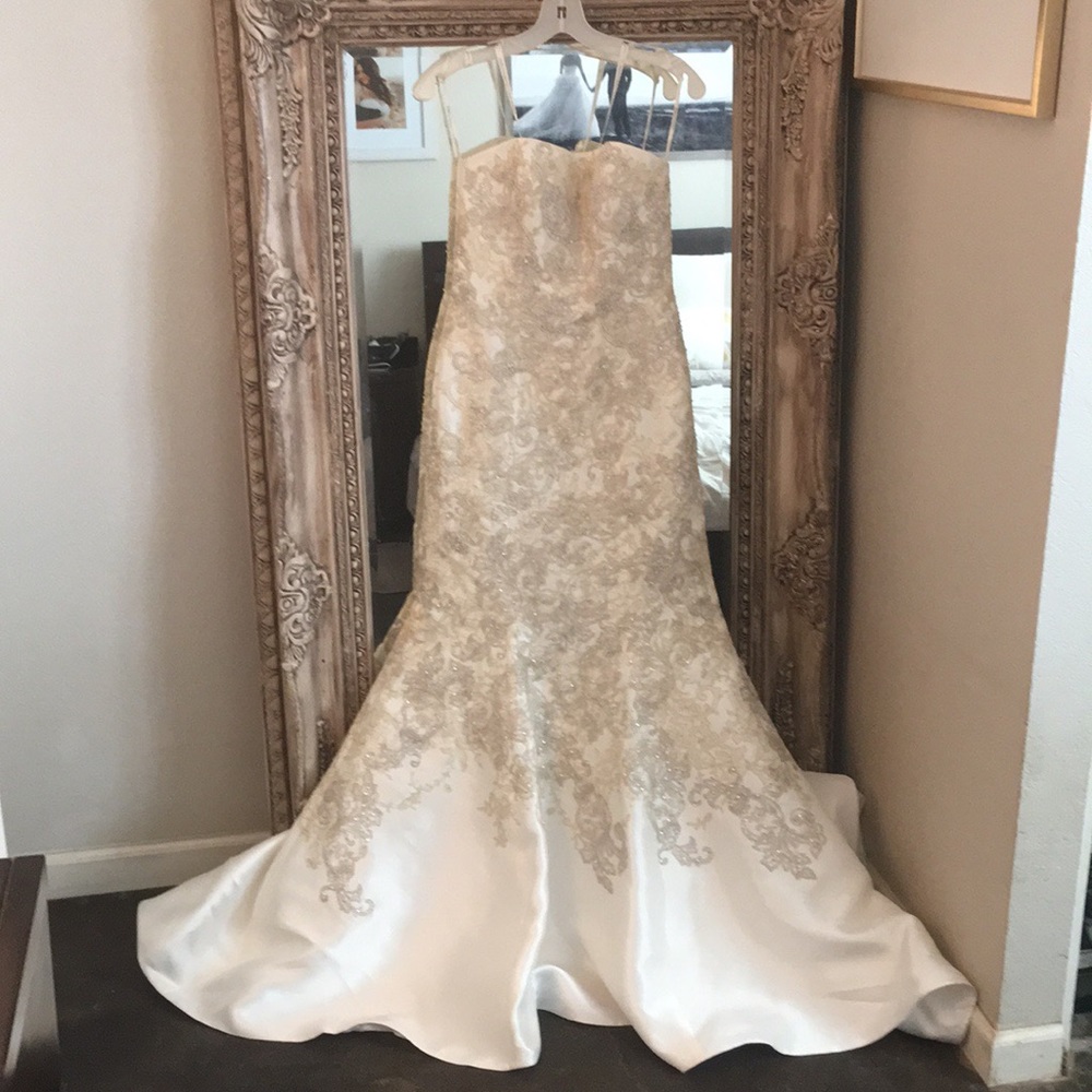Oleg Cassini wedding dress.